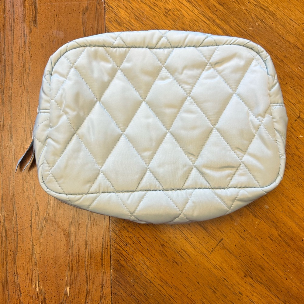 Vera Bradley Quilted Cosmetic Bag in Ice Blue